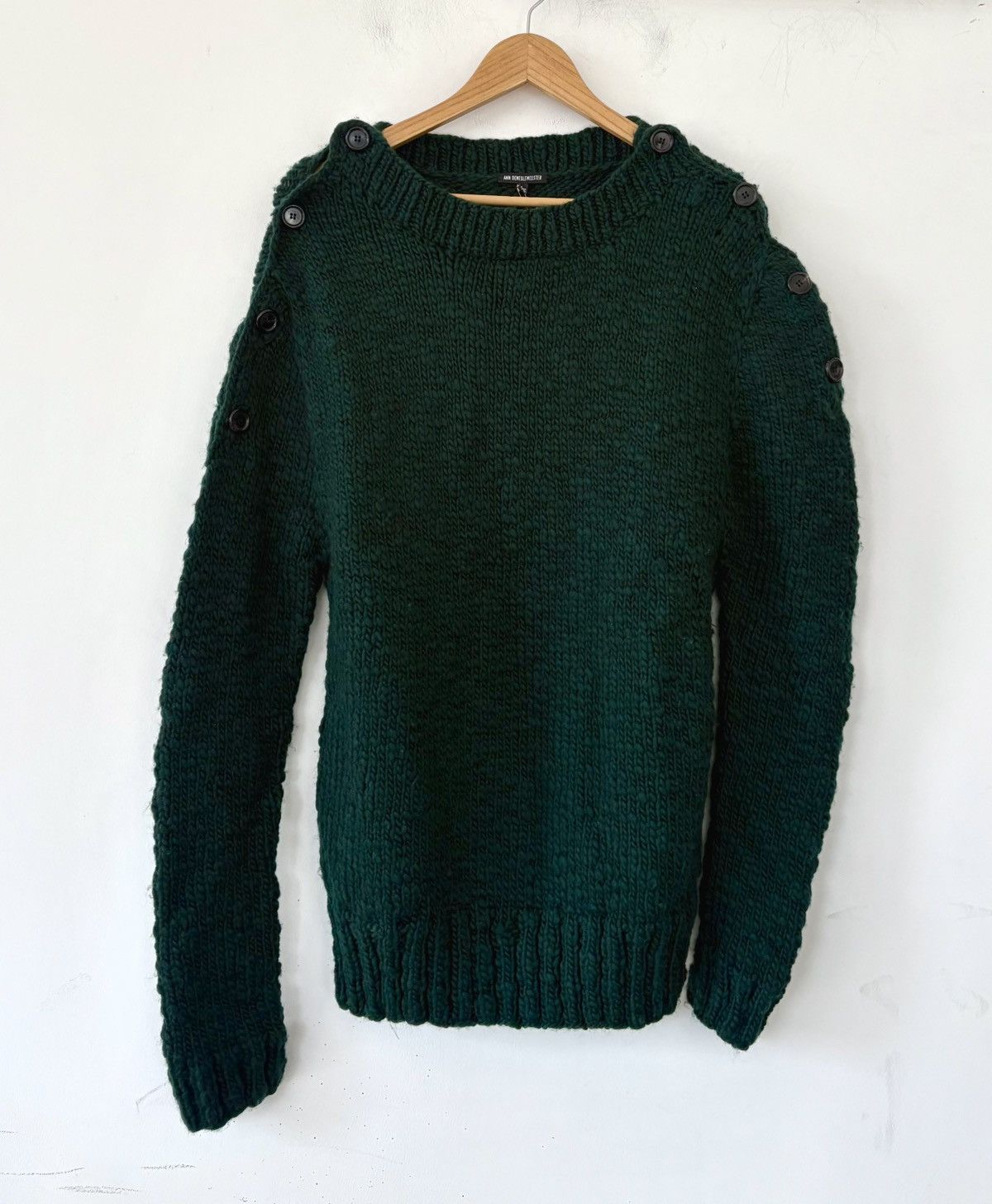Ann Demeulemeester 18aw unisex wool sweater with button up shoulders Size US S / EU 44-46 / 1 - 1 Thumbnail