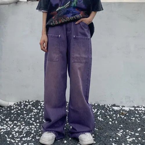 VIBE washed faded baggy cargo jeans Size US 32 / EU 48 - 1 Thumbnail