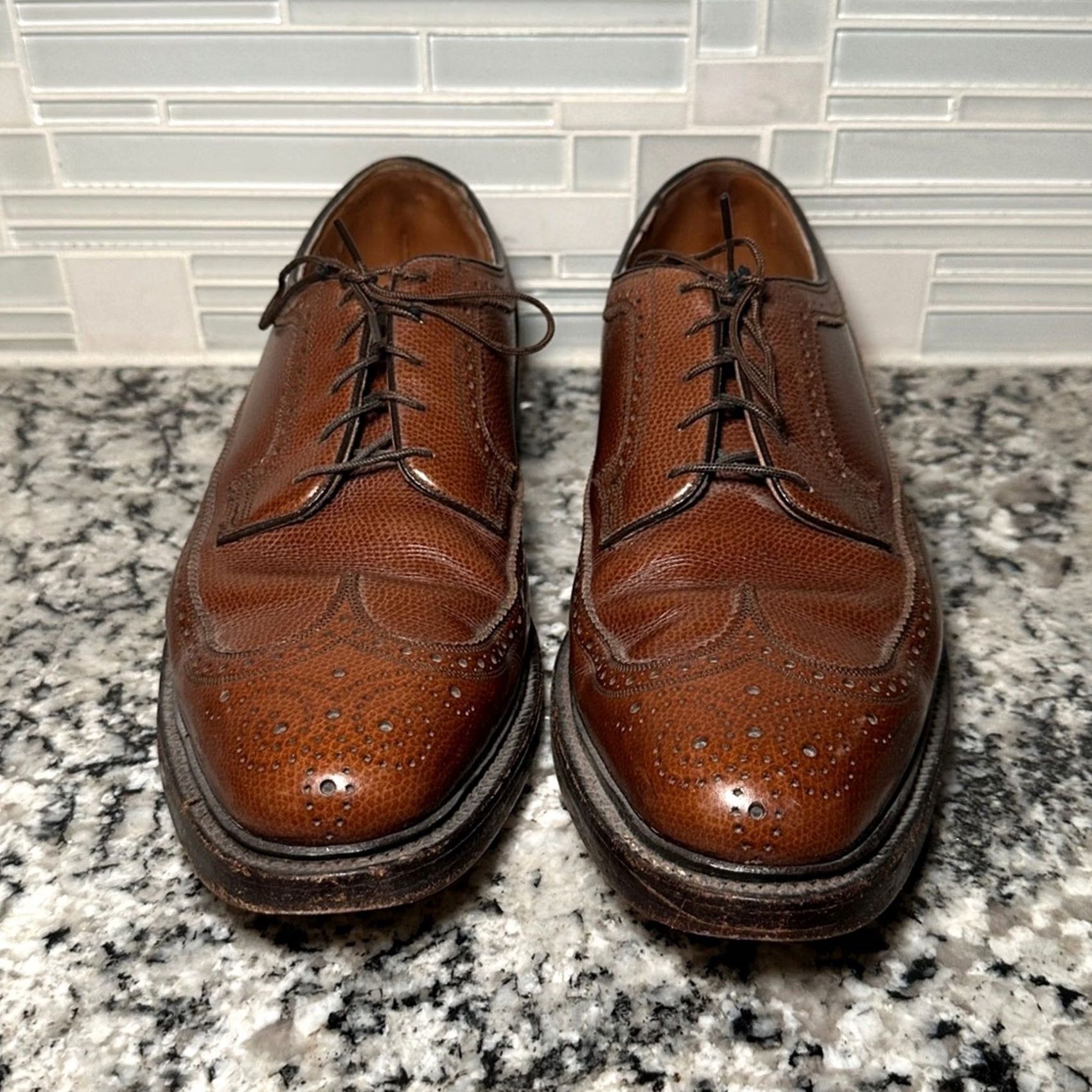 Florsheim Florsheim Imperial Kenmoor Longwing Bluchers Brown - 11.5 B - Goodyear Welted - Leather Oxford Mens Shoes Size US 12 / EU 45 - 3 Thumbnail