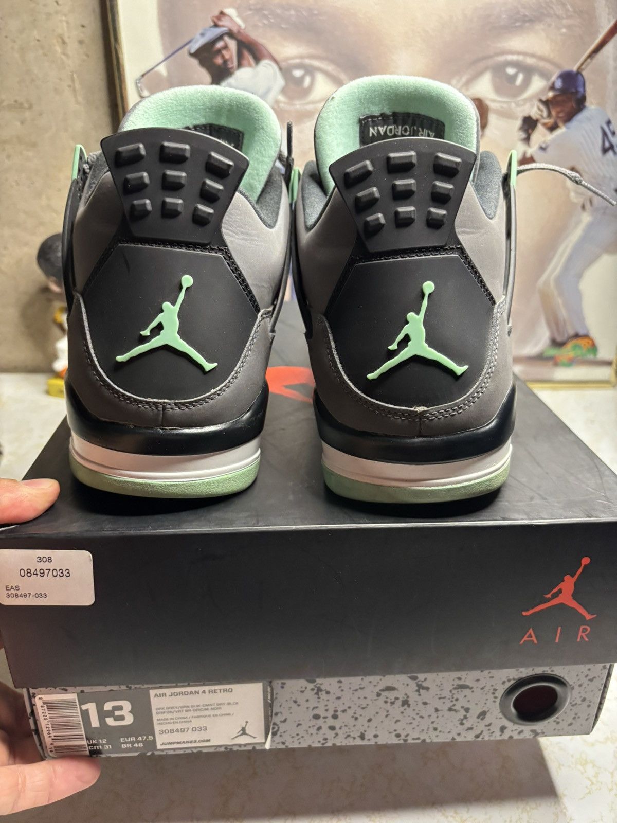 Jordan Brand Jordan Retro 4 ‘green glow’ Size US 13 / EU 46 - 7 Thumbnail
