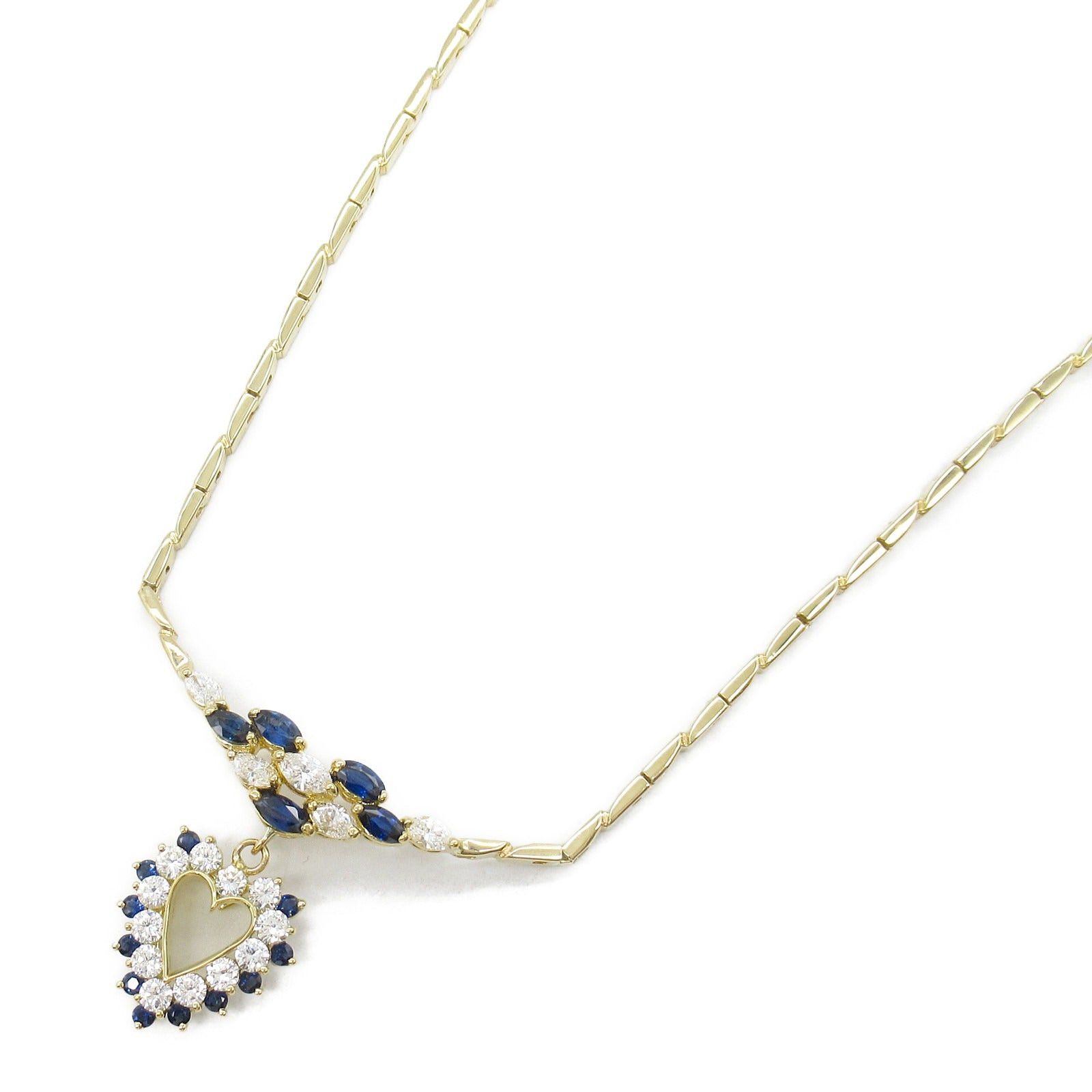 Tiffany & Co. Tiffany Co Sapphire Diamond Necklace K18 (Yellow Gold) Blue Size ONE SIZE - 1 Thumbnail