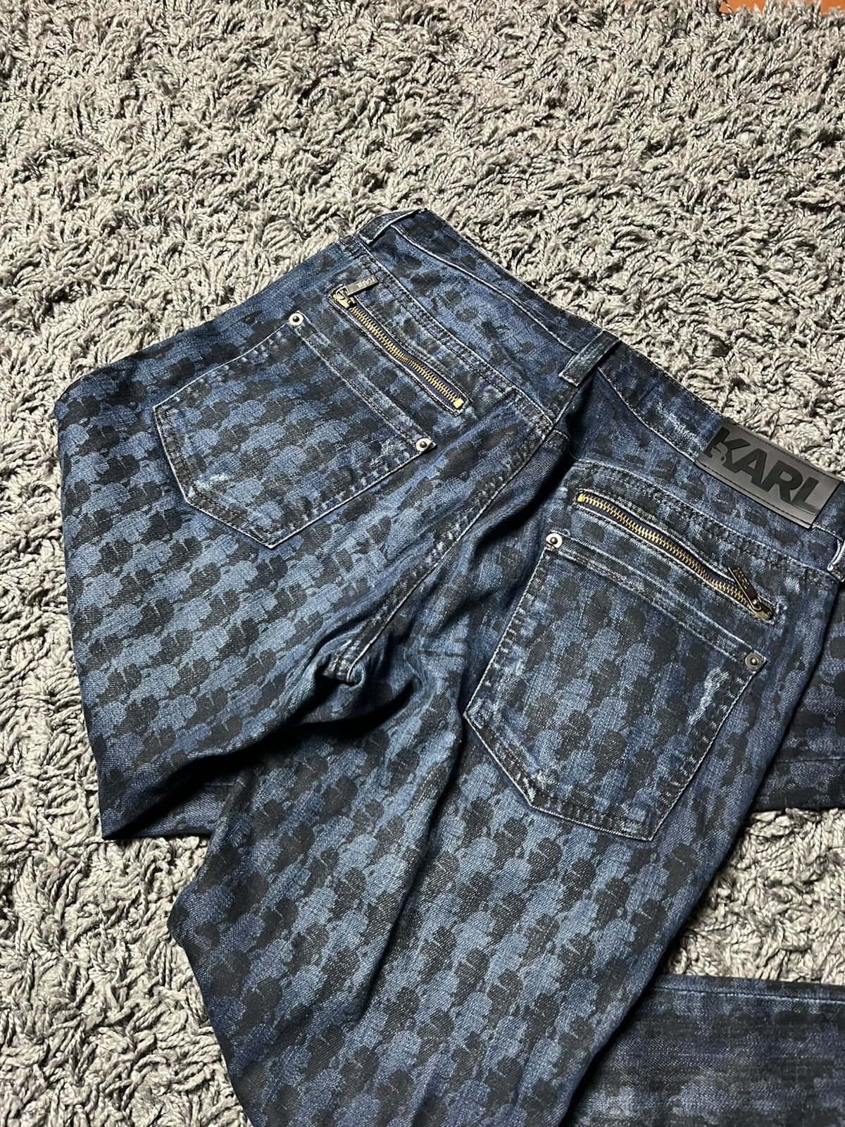 Karl Lagerfeld ARCHIVE Karl Lagerfeld "K" Silhouette Monogram Denim Pants Size US 30 / EU 46 - 9 Thumbnail