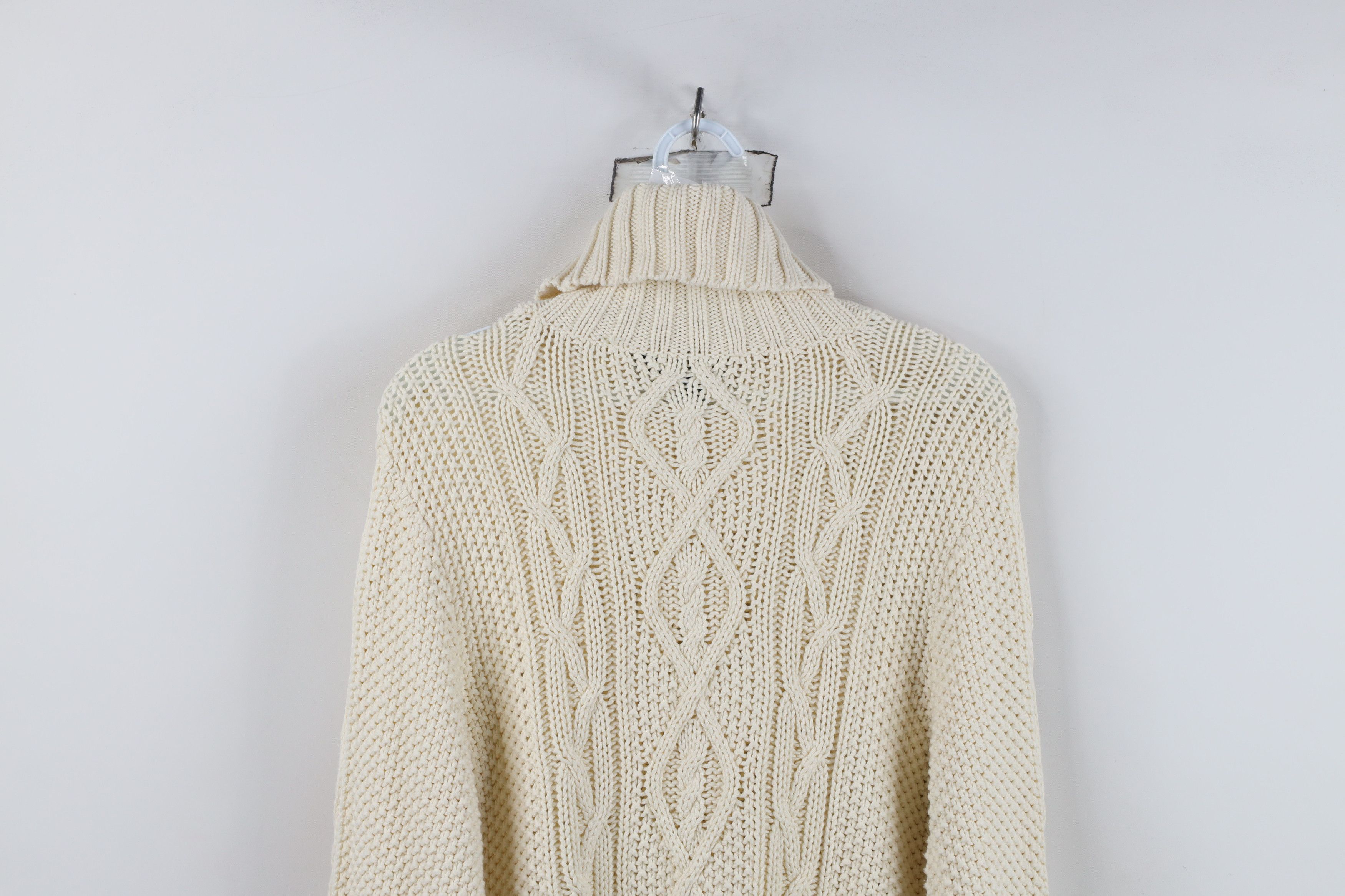 Ralph Lauren Vintage 90s Ralph Lauren Fisherman Knit Turtleneck Sweater Size L / US 10 / IT 46 - 11 Thumbnail