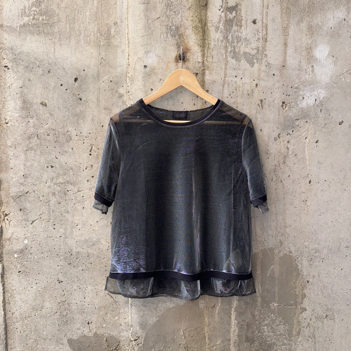 Diesel Metallic Sheer Mesh T-Shirt