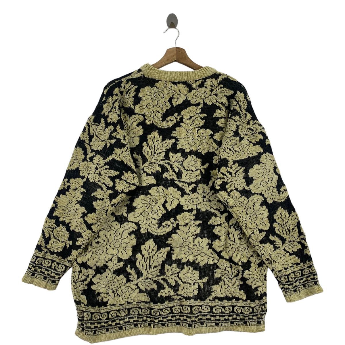 Japanese Brand × Linea LINEA DOME Japanese Brand Wool Floral Motive Long Sleeve Size XXL / US 16-18 / IT 52-54 - 3 Thumbnail