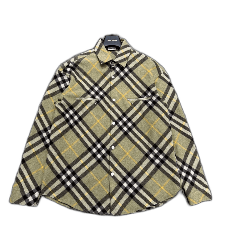 Burberry Burberry Wool Checkered Long Sleeve Shirt-yf Size US L / EU 52-54 / 3 - 1 Thumbnail