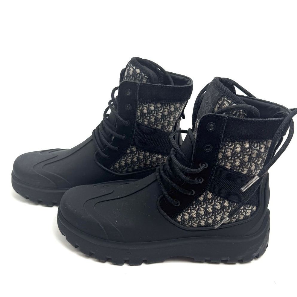 Dior Dior Garden Oblique Black/Beige Lace Up Combat Boots Size 41 Size US 8 / EU 41 - 15 Thumbnail