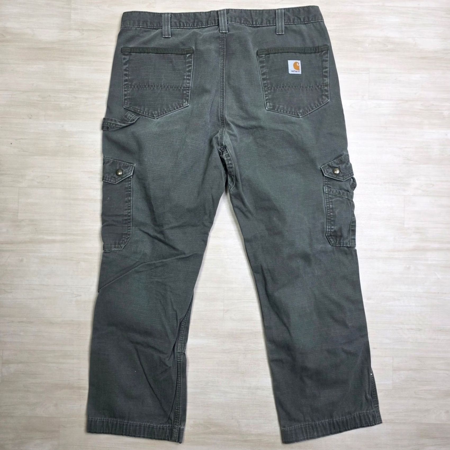 Carhartt Carhartt Pants Mens Relaxed Fit Ripstop Cargo Moss Green B342 MOS 38x30 Faded Size US 38 / EU 54 - 2 Thumbnail