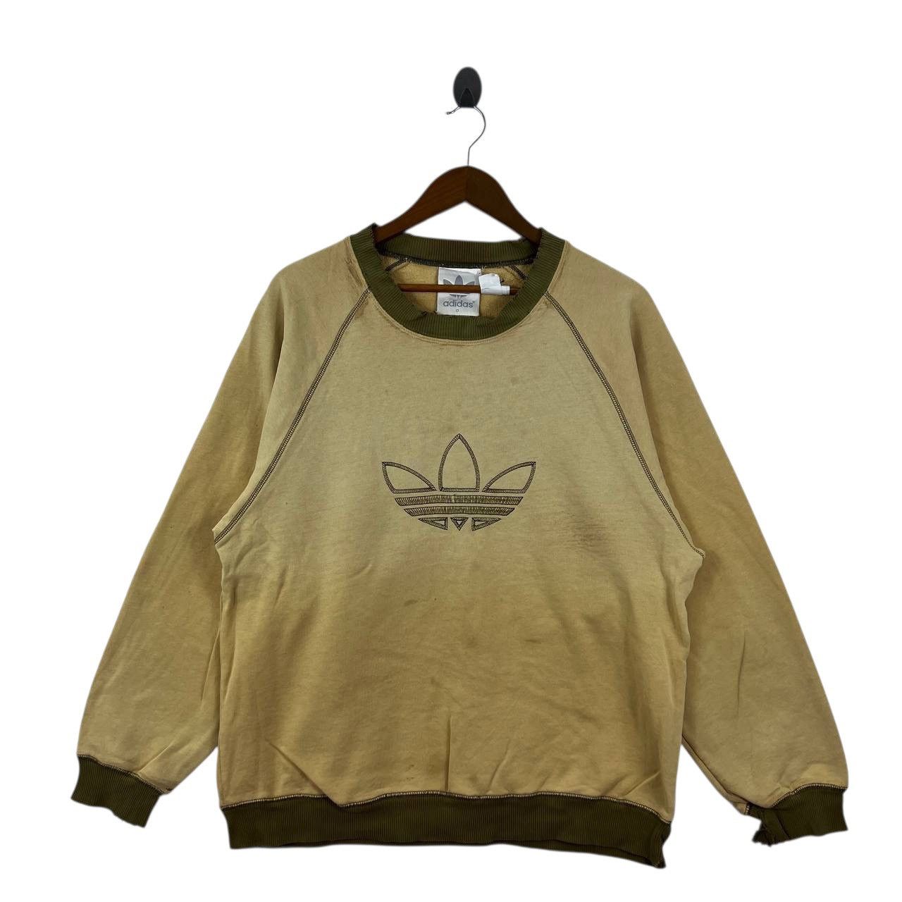 Adidas Vintage ADIDAS ORIGINALS TREFOIL Distress Thrashed Sweatshir Size US XXL / EU 58 / 5 - 4 Thumbnail