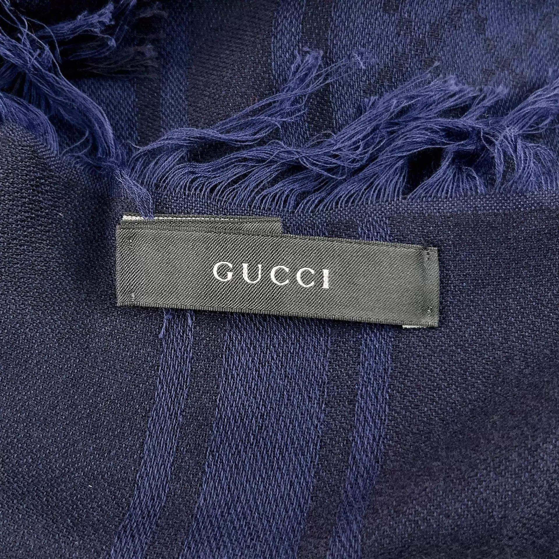 Gucci Gucci navy blue pre-owned scarf Size ONE SIZE - 7 Thumbnail