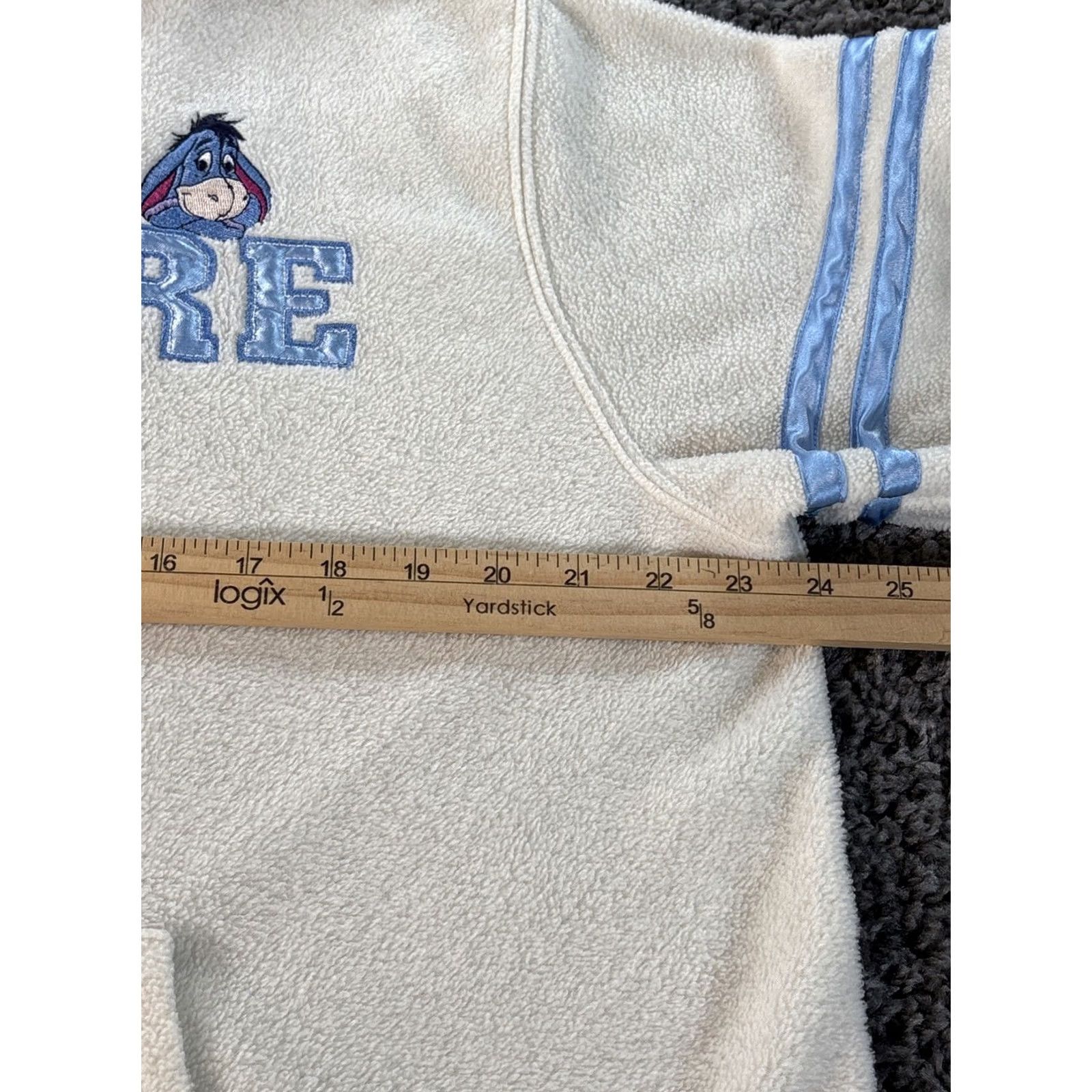 Disney VINTAGE Disney Hoodie Womens Large White Full Zip Eeyore Embroidered Y2K 90s Cartoon Womens Size L / US 10 / IT 46 - 3 Thumbnail