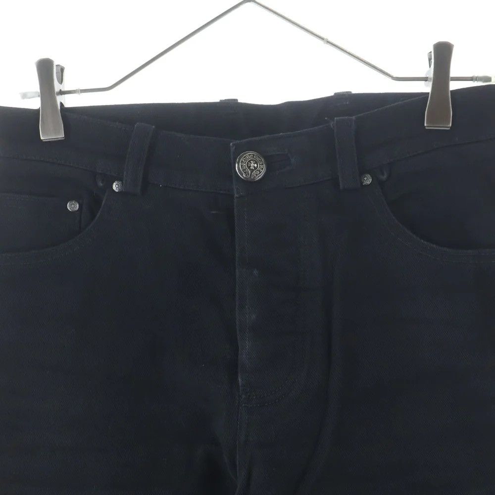 Chrome Hearts 31inch Chrome Hearts Fleur Knee Black Denim Pants Size US 34 / EU 50 - 3 Thumbnail