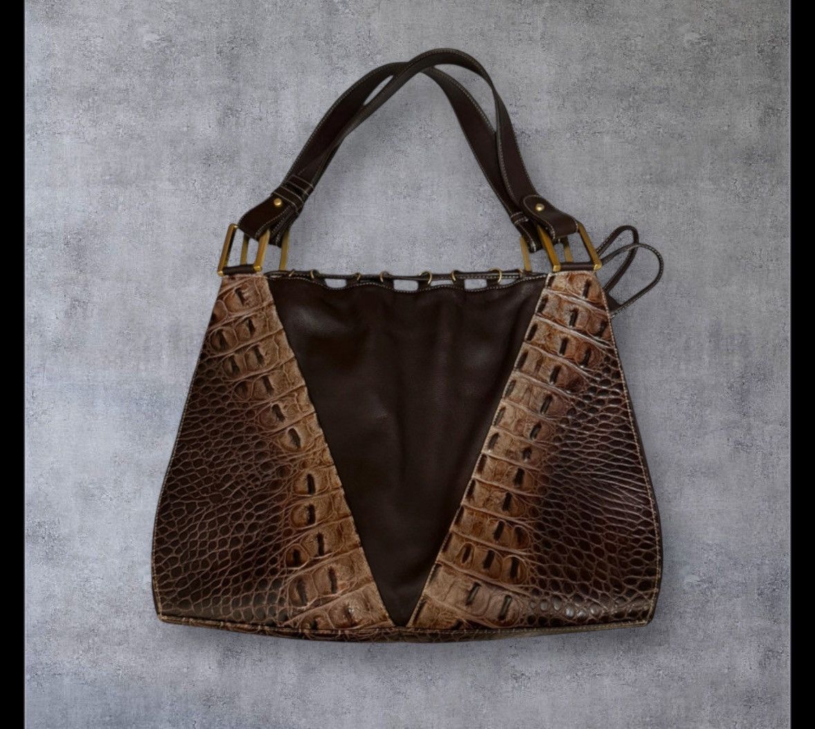 Other Vintage brown crocodile leather hobo bag Size ONE SIZE - 1 Thumbnail