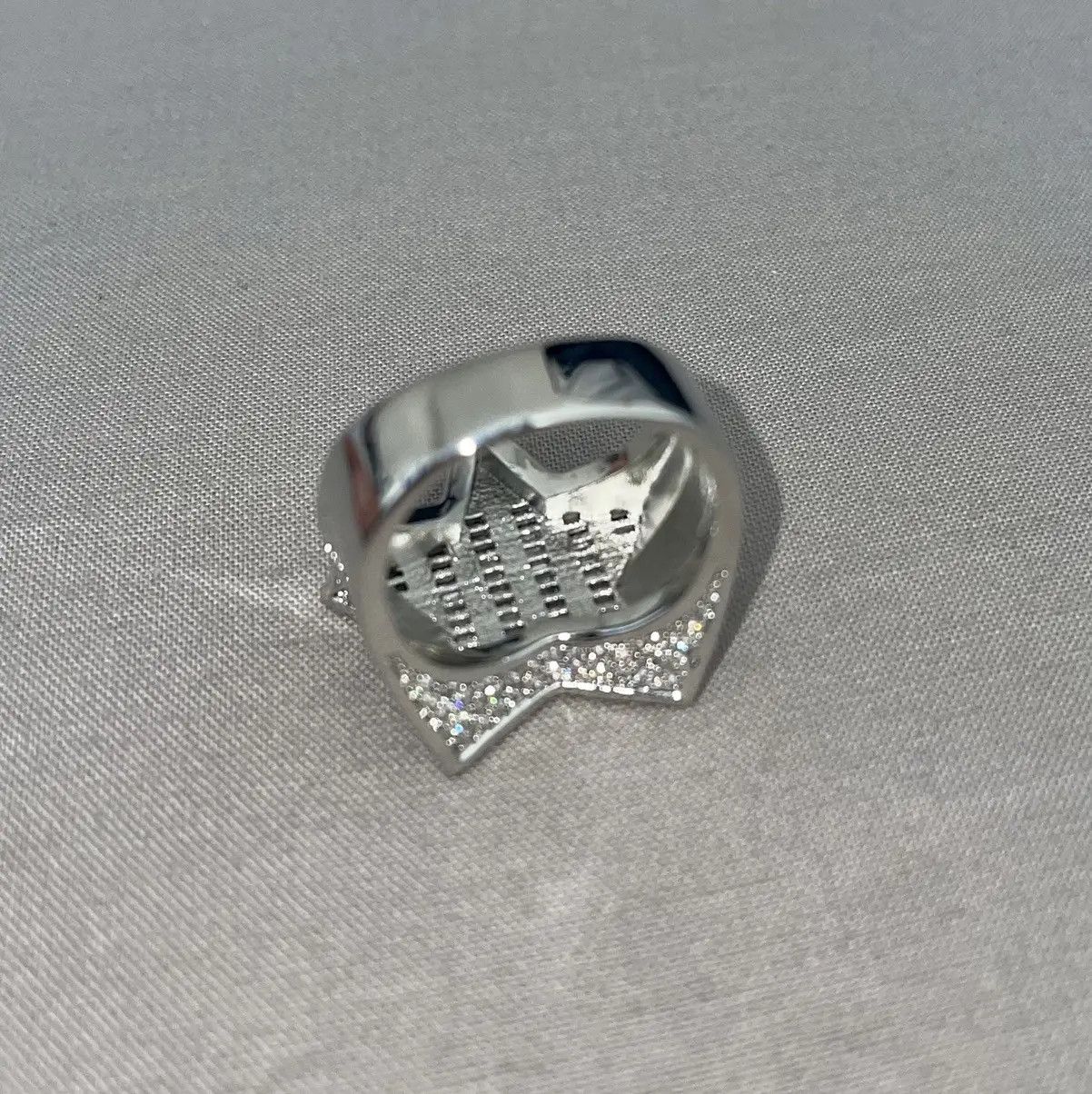 Jewelry Silver color iced out ring Star Size ONE SIZE - 12 Thumbnail