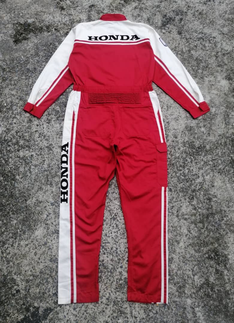 image of Motorsport Honda Primo Overall Jumpsuits in Red/White, Men's (Size 35)