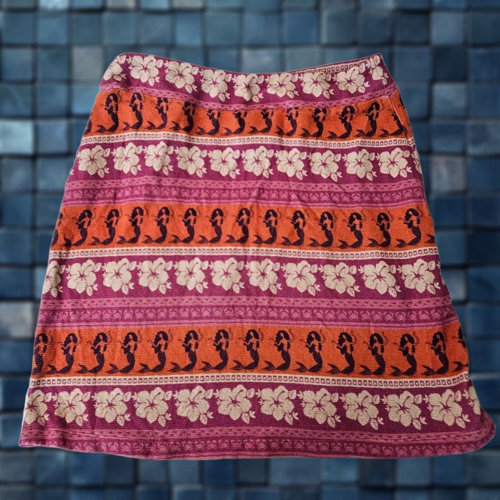 Anthropologie FARM Anthropologie Mermaid Aloha knit Floral mini skirt XS Women’s Multicolor Floral Pattern Mermaid Theme Short Skirt US XS Womens Size 26" / US 2 / IT 38 - 1 Thumbnail