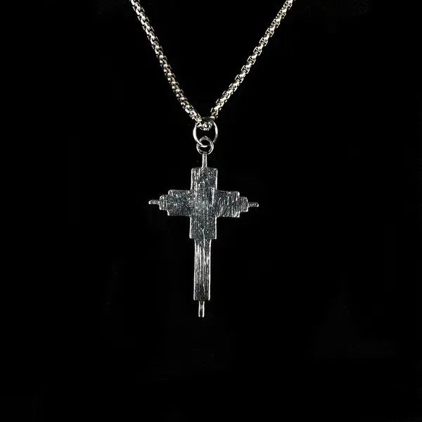 VIBE Abstract Cross Punk Necklace Chain Size ONE SIZE - 3 Thumbnail