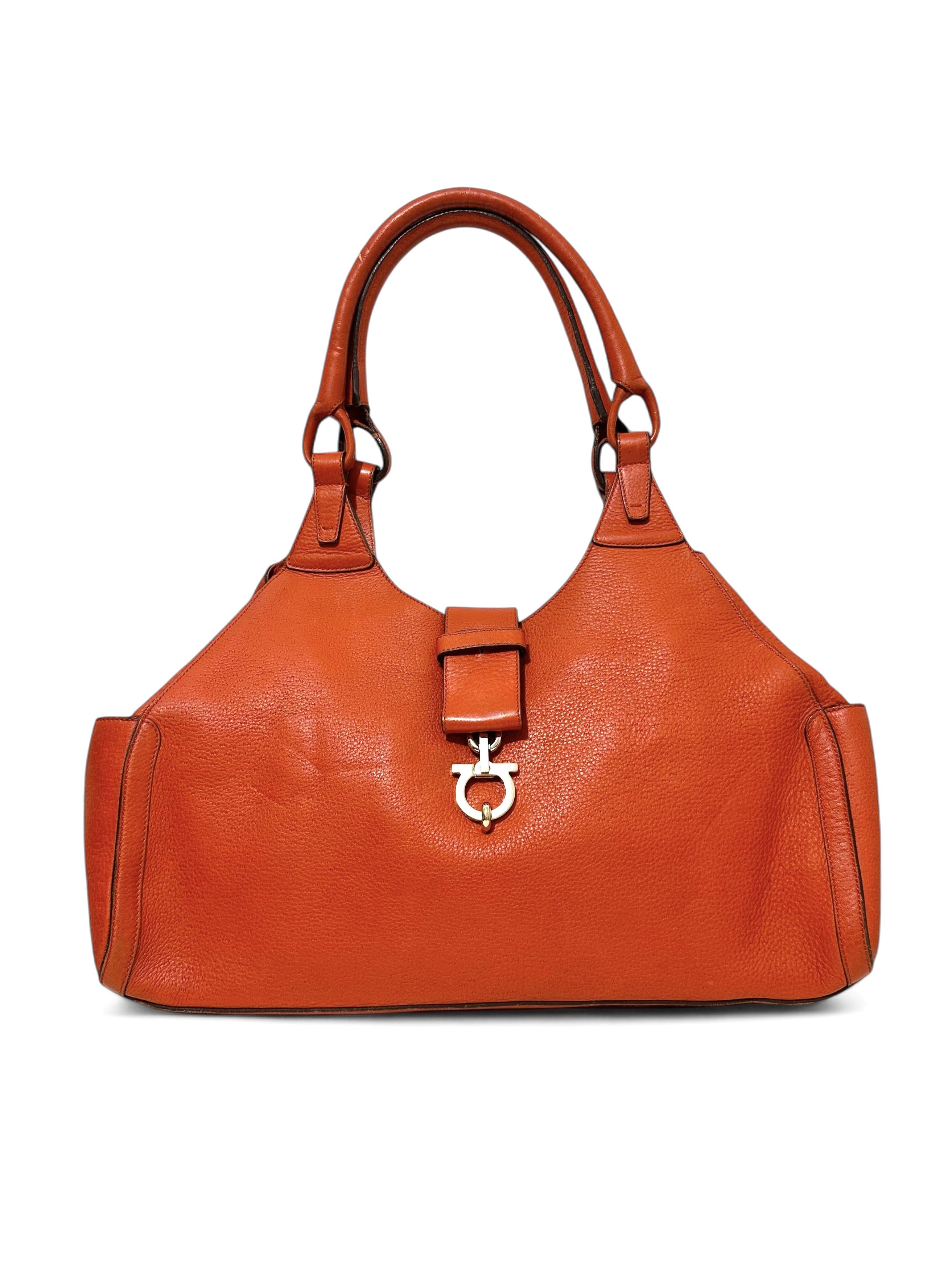 Salvatore Ferragamo Rare Salvatore Ferragamo Leather Gancini Tote Shoulder Bag Size ONE SIZE - 1 Thumbnail