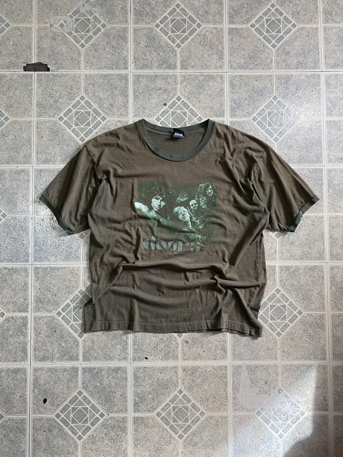 Other Vintage 90s the doors faded ringer tee band tee brown Size US XL / EU 56 / 4 - 1 Thumbnail