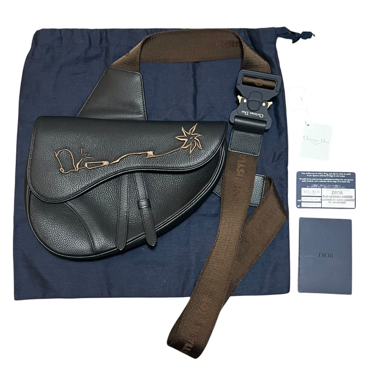 Dior × Travis Scott DIOR 2022AW × CACTUS JACK CALFSKIN LEATHER SADDLE BAG Size ONE SIZE - 9 Thumbnail