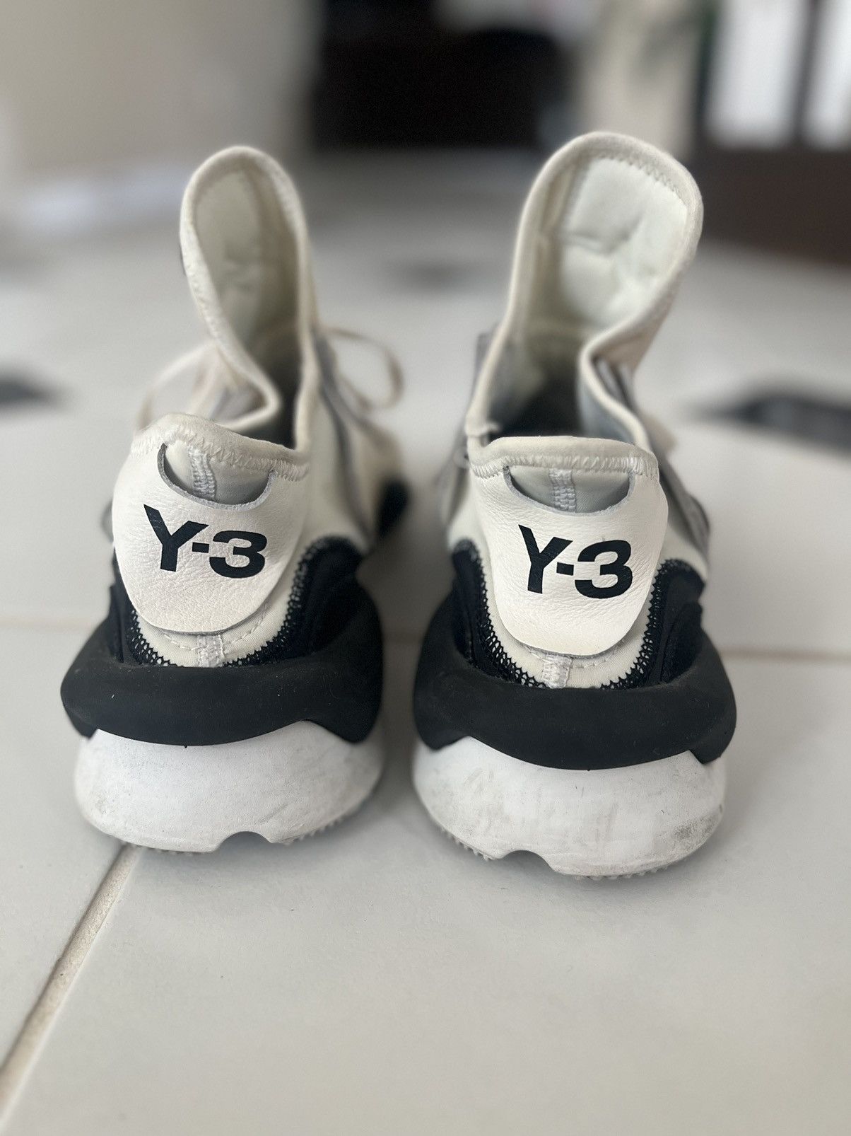 Y-3 Kaiwa Sneakers White Black Size US 11.5 / EU 44-45 - 2 Thumbnail