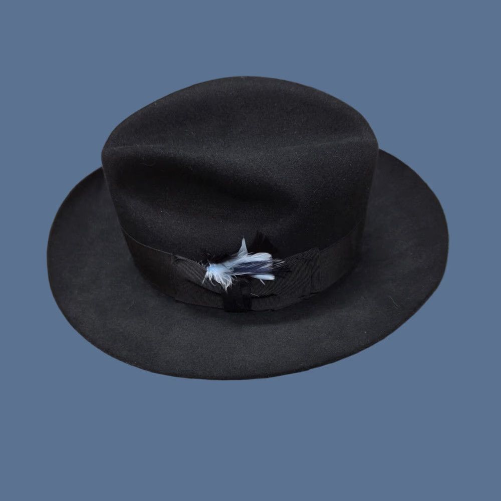 Stetson VINTAGE Stetson Fedora Black 6 7/8" 55 Royal Deluxe 6 7/8" Fedora Mens Black Size ONE SIZE - 1 Thumbnail
