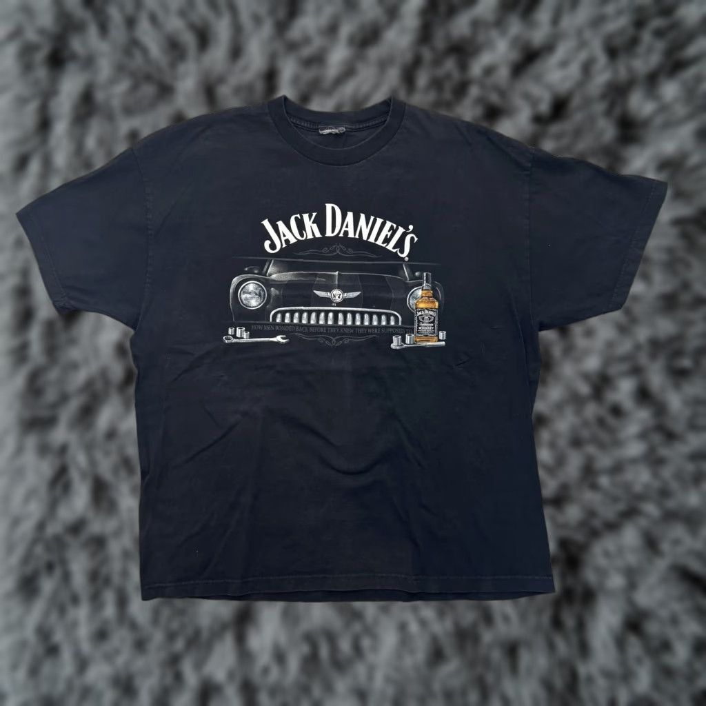 Vintage VINTAGE Jack Daniels Shirt Mens XL Black Graphic Tee 90s Car Whiskey Men's Size US XL / EU 56 / 4 - 1 Thumbnail