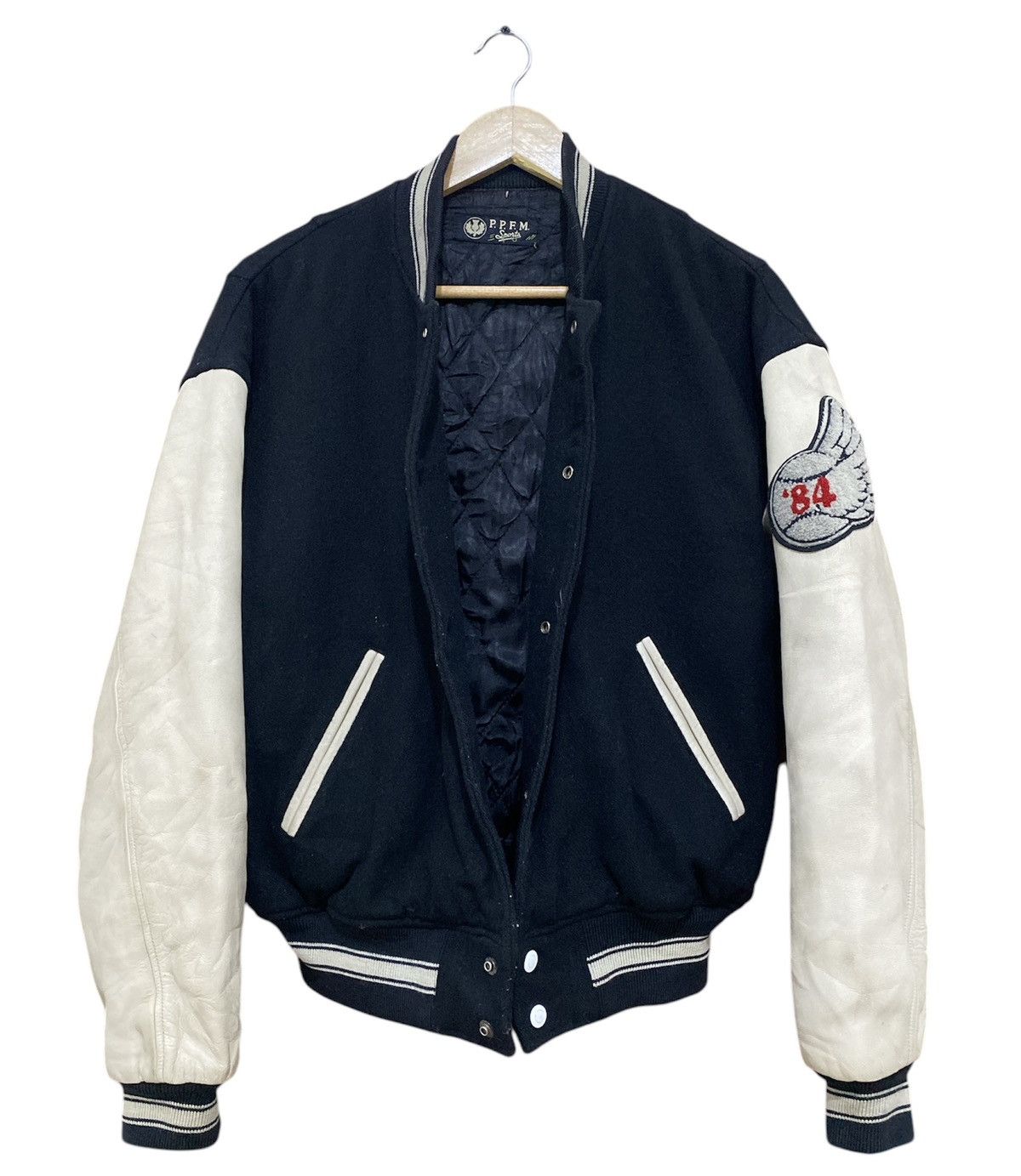 PPFM PPFM Wool Sleeve Leather Varsity Made Japan Size US M / EU 48-50 / 2 - 3 Thumbnail