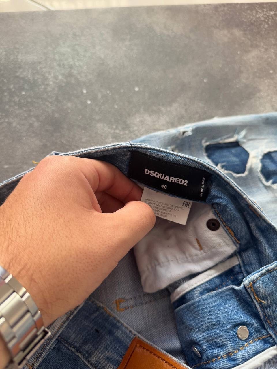 Dsquared2 × Vintage Dsquared2 Amazing Distressed Jeans Size 32" / US 10 / IT 46 - 15 Thumbnail
