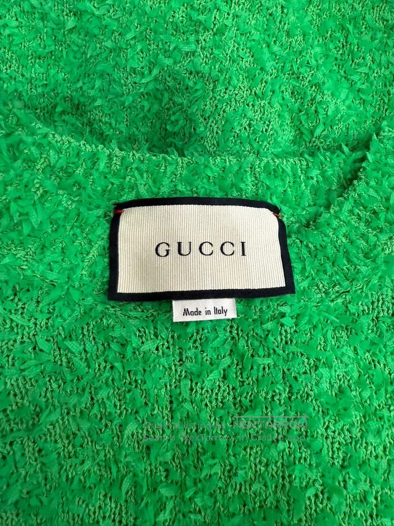 Gucci Gucci Green plush short sleeves Size S / US 4 / IT 40 - 4 Thumbnail