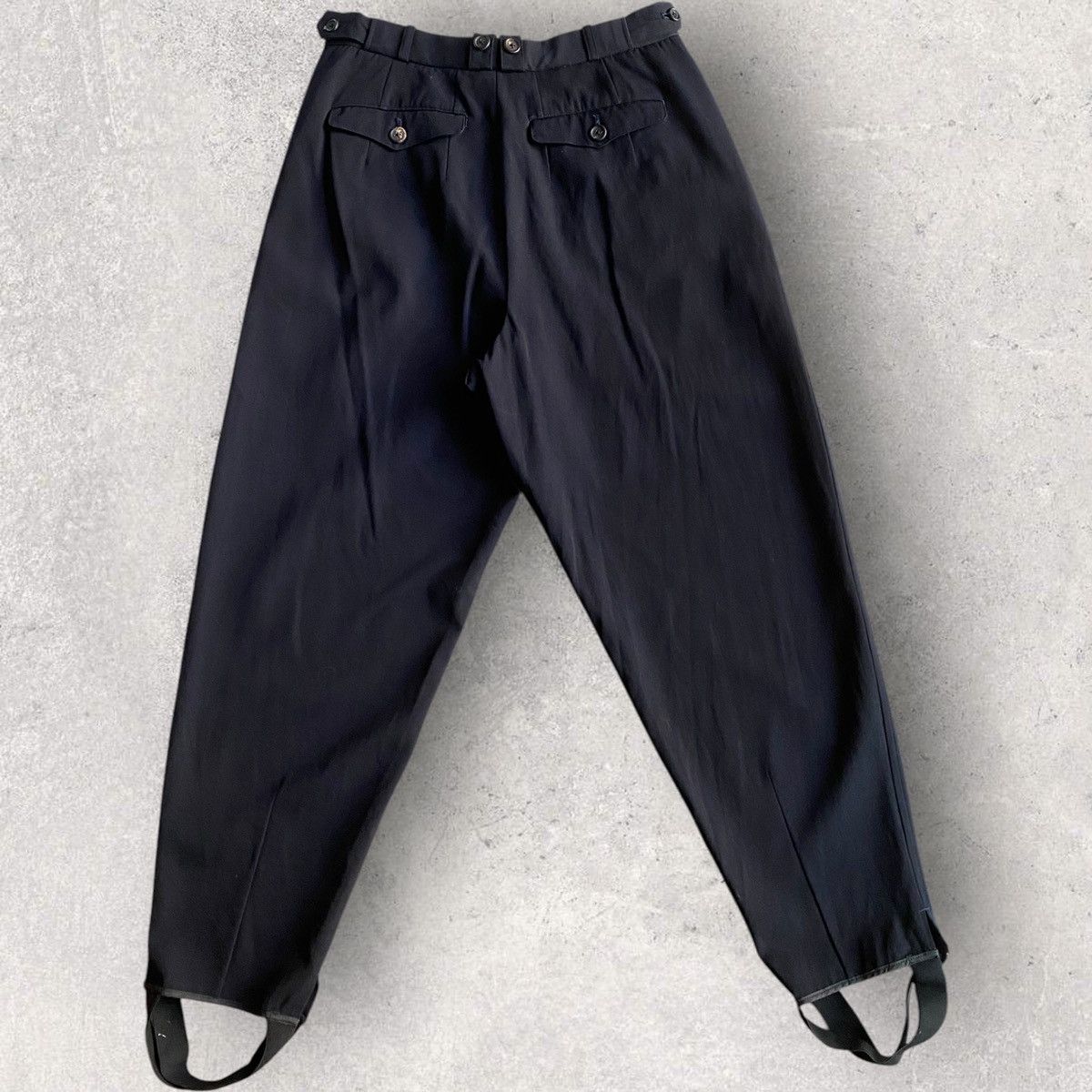 Yohji Yamamoto Vintage 90’s Wool Gabardine High Waist Trousers Size US 30 / EU 46 - 4 Thumbnail