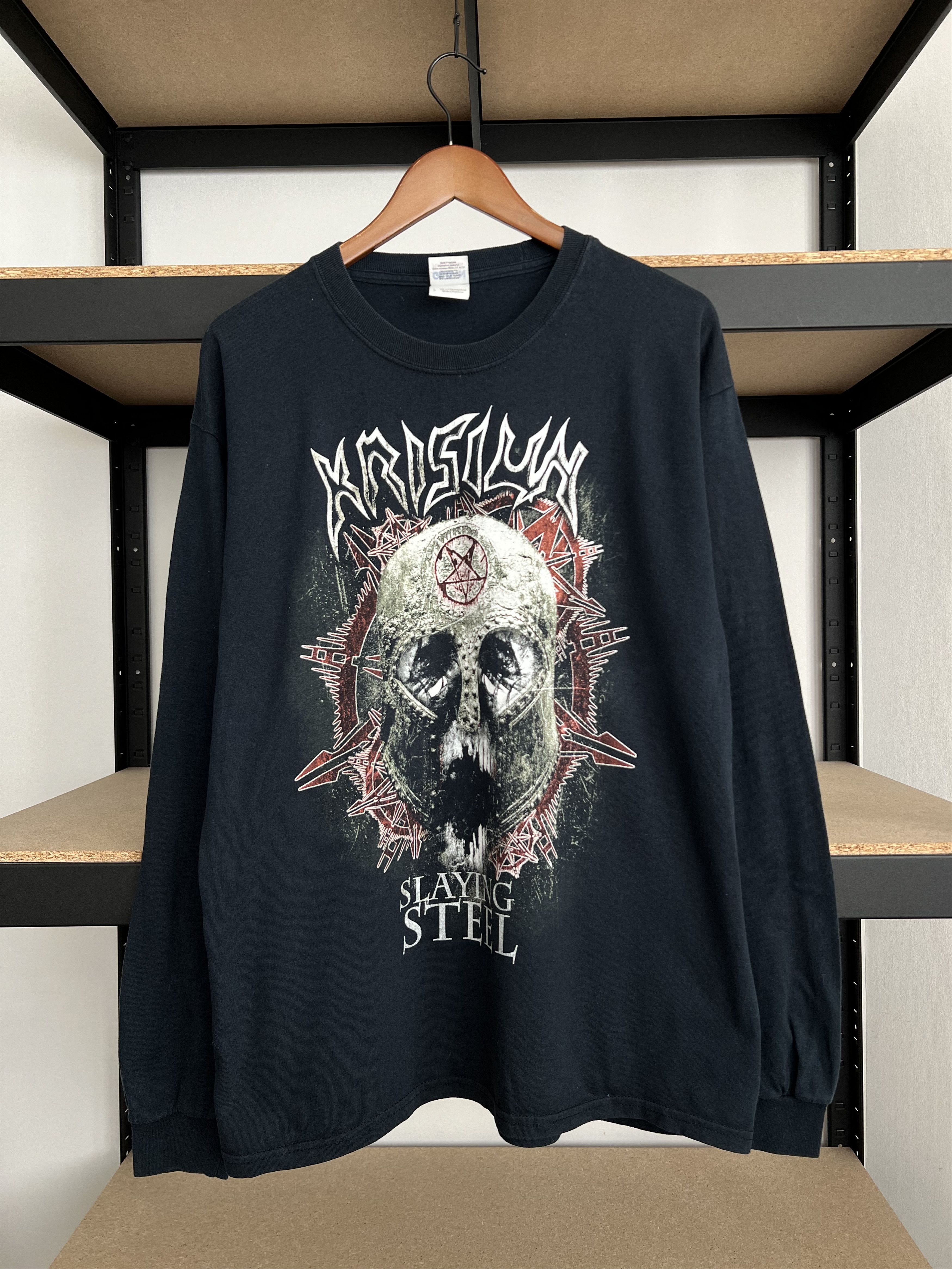 Band Tees Vintage 2009 Krisiun Slaying Steel Black Long Sleeve T-shirt Size US L / EU 52-54 / 3 - 1 Thumbnail