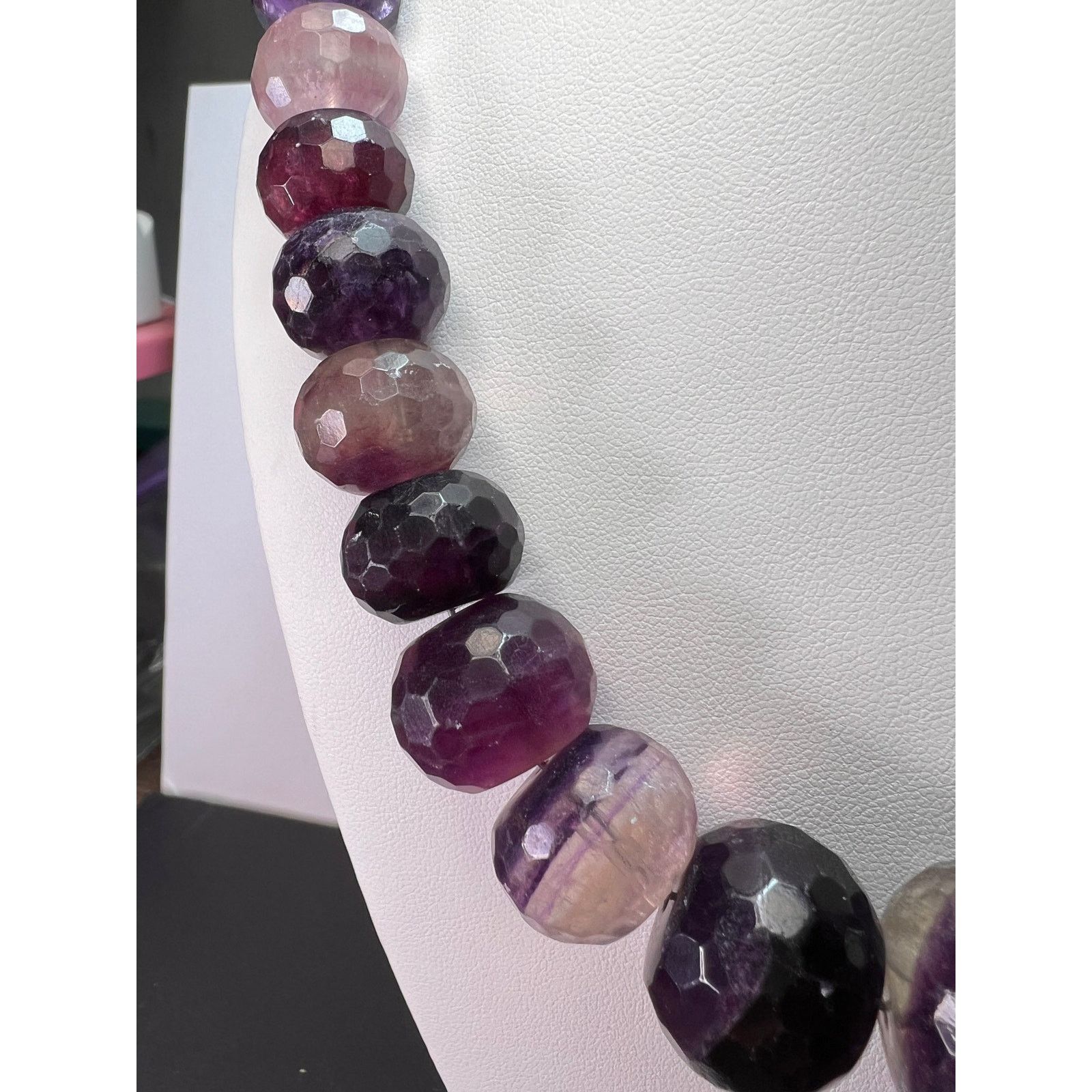 Other Fluorite faceted beaded statement necklace with 925 clasp Size ONE SIZE - 6 Thumbnail