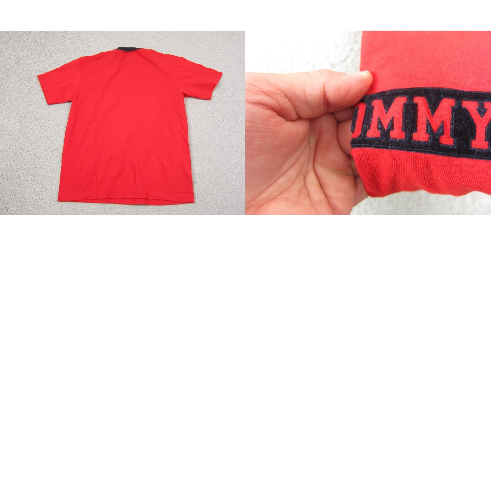 Tommy Hilfiger VINTAGE Tommy Hilfiger Shirt Mens M Red 90s Tommy Jeans Cotton Short Sleeve Crew Neck USA 90s Mens Size US M / EU 48-50 / 2 - 8 Thumbnail