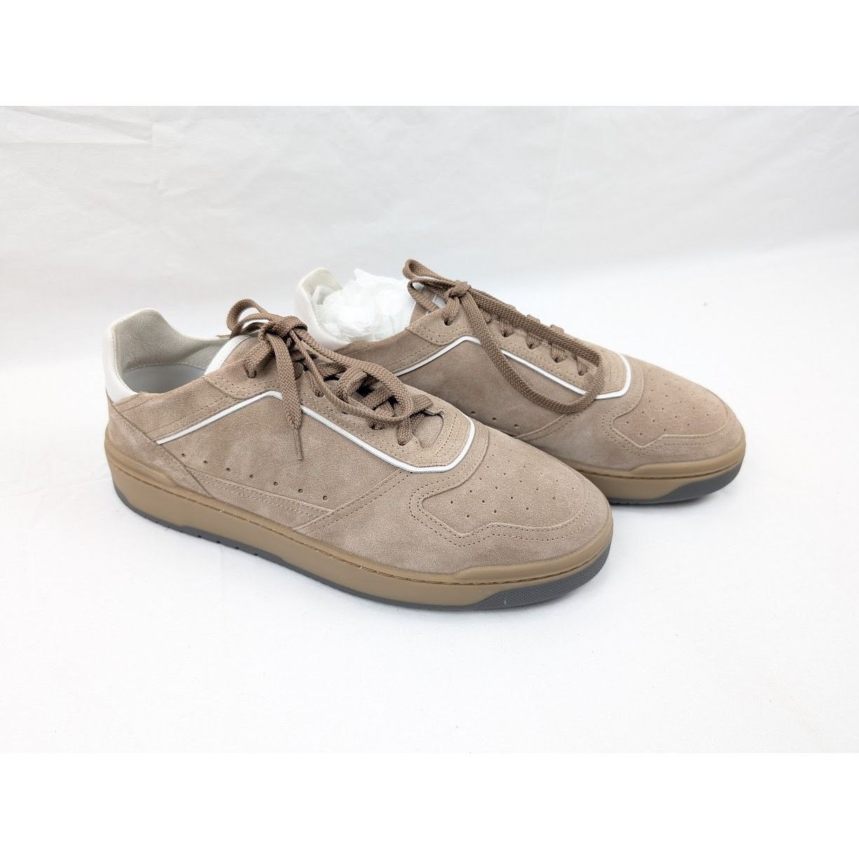 Brunello Cucinelli o1rshd1 Suede Low-Top Sneakers in Beige Size US 9.5 / EU 42-43 - 12 Thumbnail