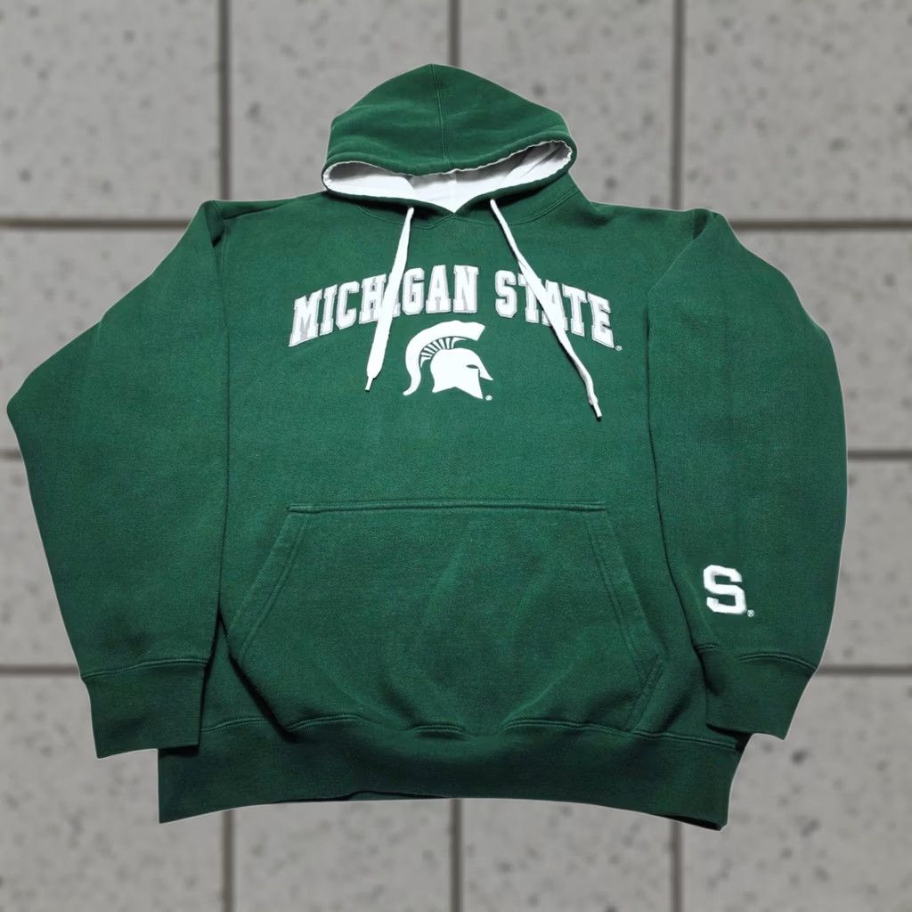 Vintage VINTAGE Michigan State Spartans Sweatshirt Hoodie MSU E5 Adults Large Green Nike? Size US L / EU 52-54 / 3 - 1 Thumbnail