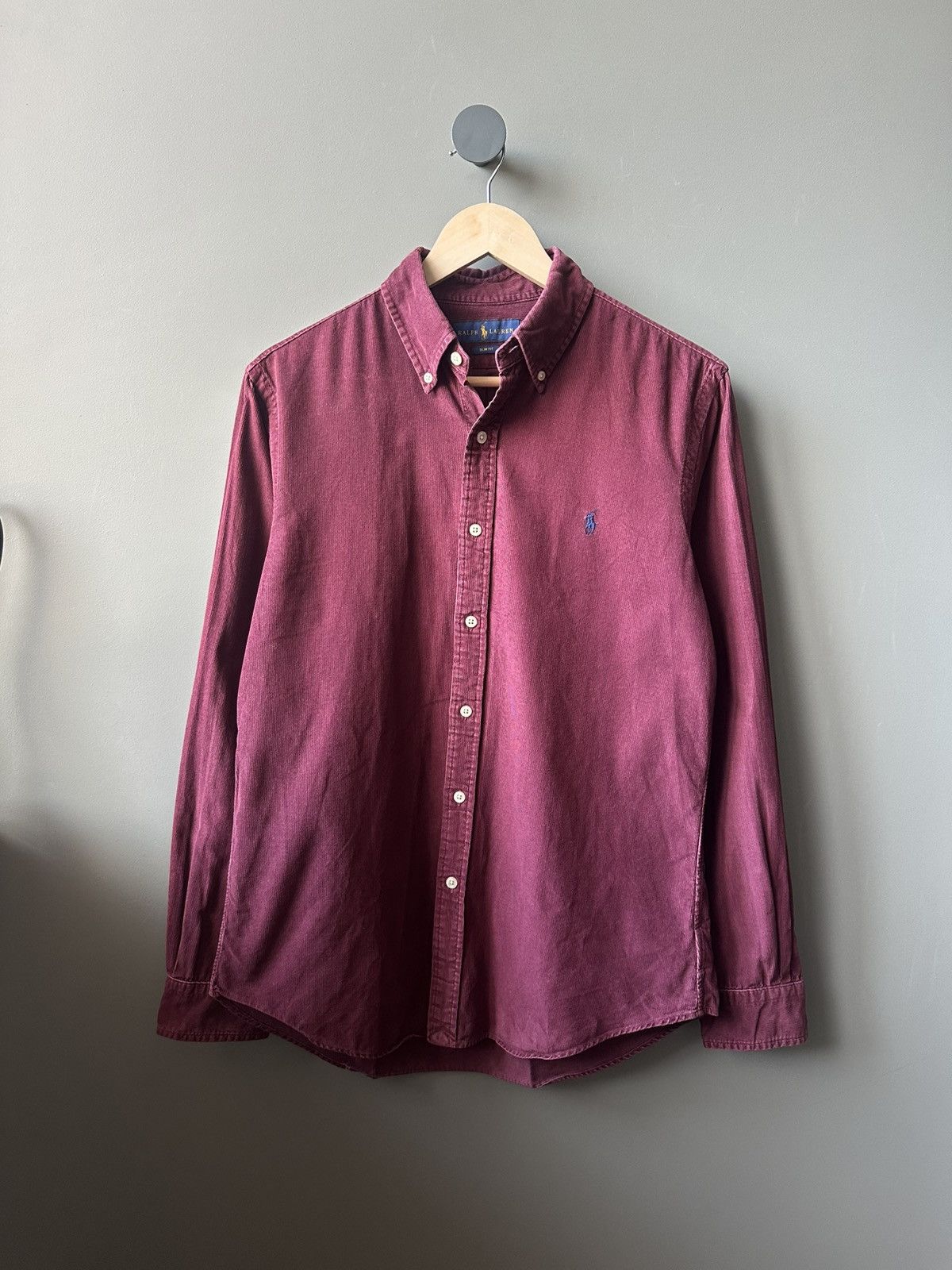 Polo Ralph Lauren Corduroy Bordeaux Shirt Size M