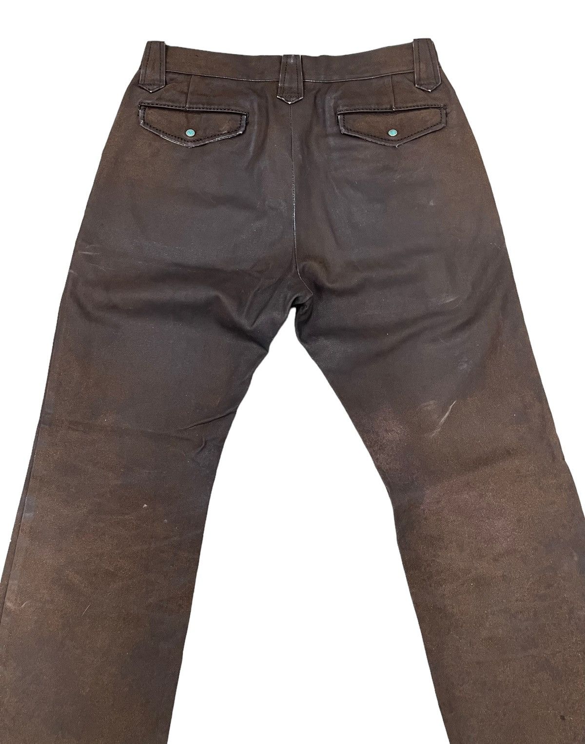 Japanese Brand Vintage Semantic Design Suede Cowhide Leather Pants Size US 31 - 4 Thumbnail