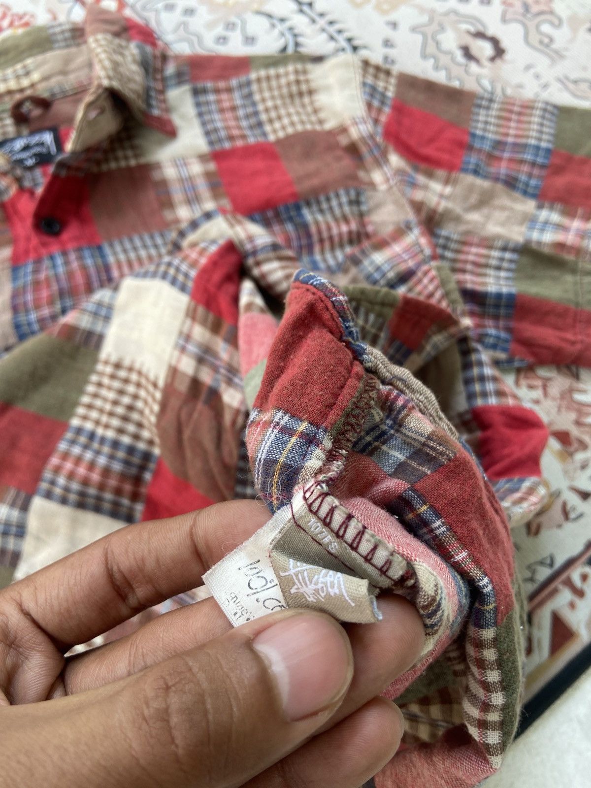 Vintage Vintage Stussy Patchwork tartan shirt Size US M / EU 48-50 / 2 - 6 Thumbnail