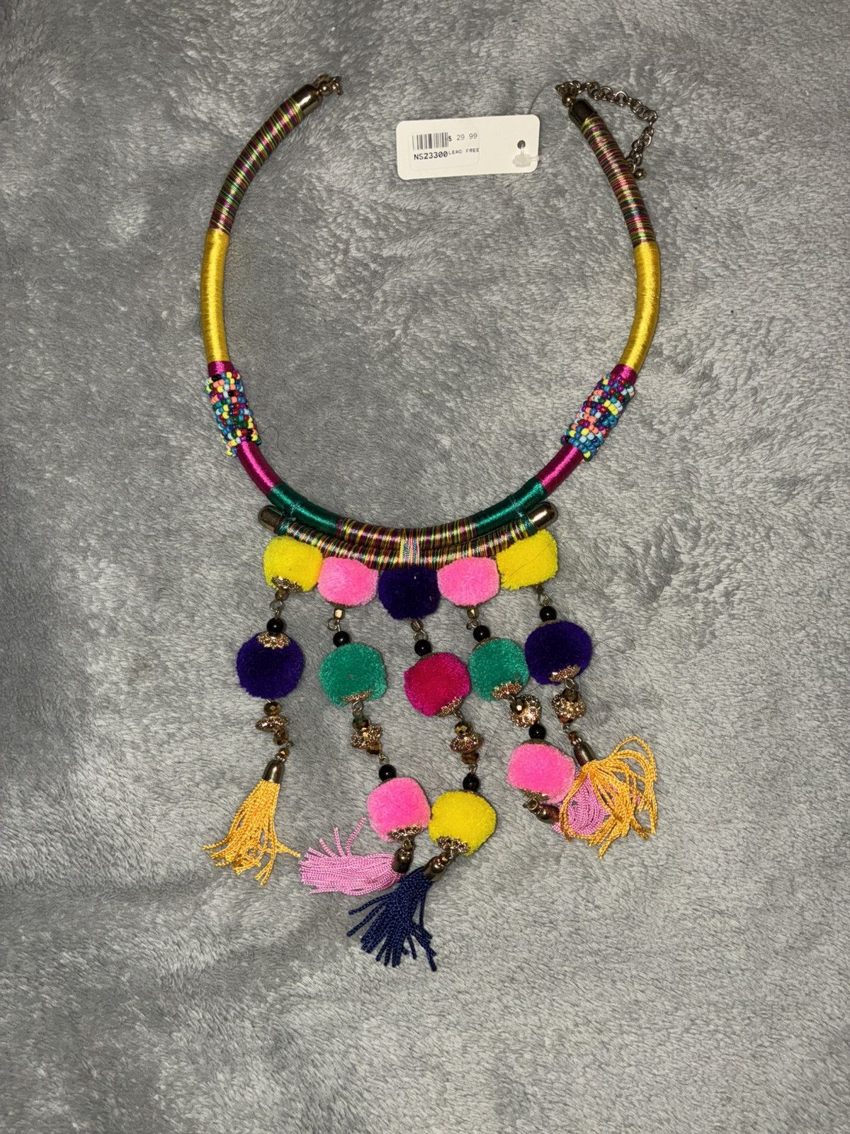 Other Colorful Pom Pom Necklace Size ONE SIZE - 1 Preview