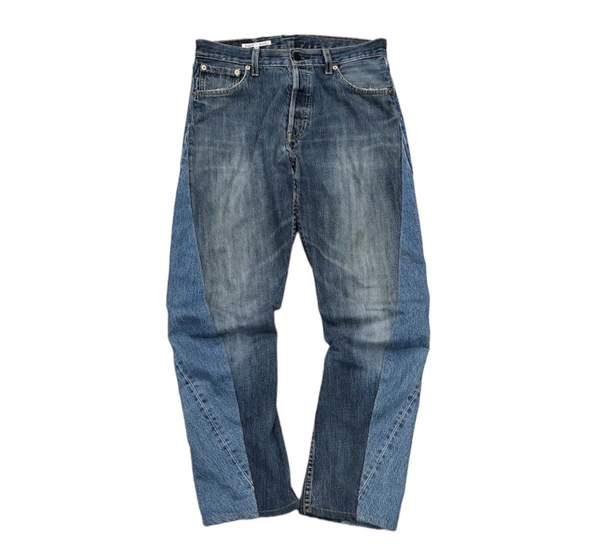 image of Rebuild By Needles X Levis Twisted Curved Denim Jeans Pants in Blue, Men's (Size 30)