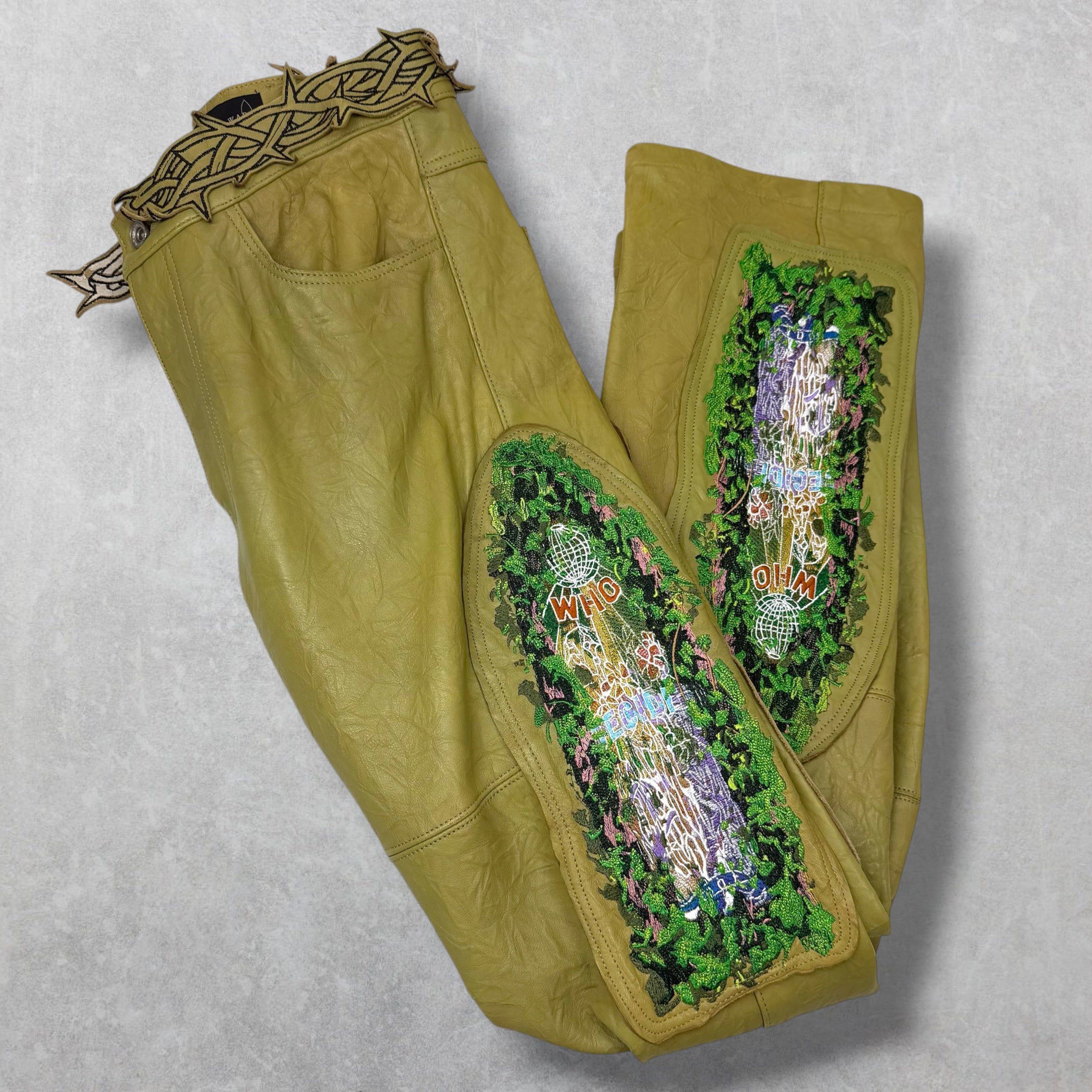 Who Decides War Who Decides War Garden Glass Leather Pants 30 Size US 30 / EU 46 - 3 Thumbnail