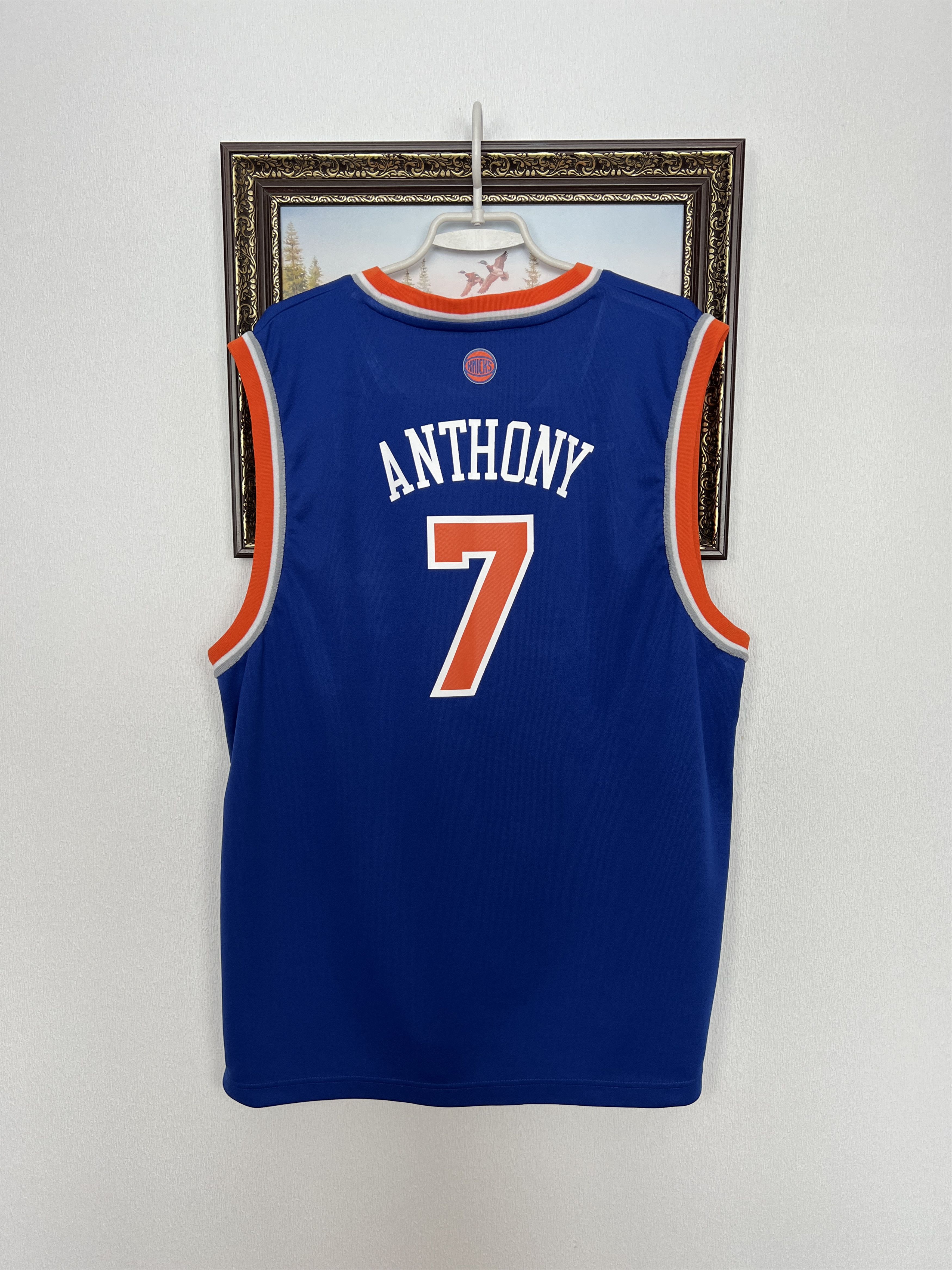 Champion Vintage Adidas New York Knicks #7 Anthony NBA Jersey Blue Size US XL / EU 56 / 4 - 13 Thumbnail