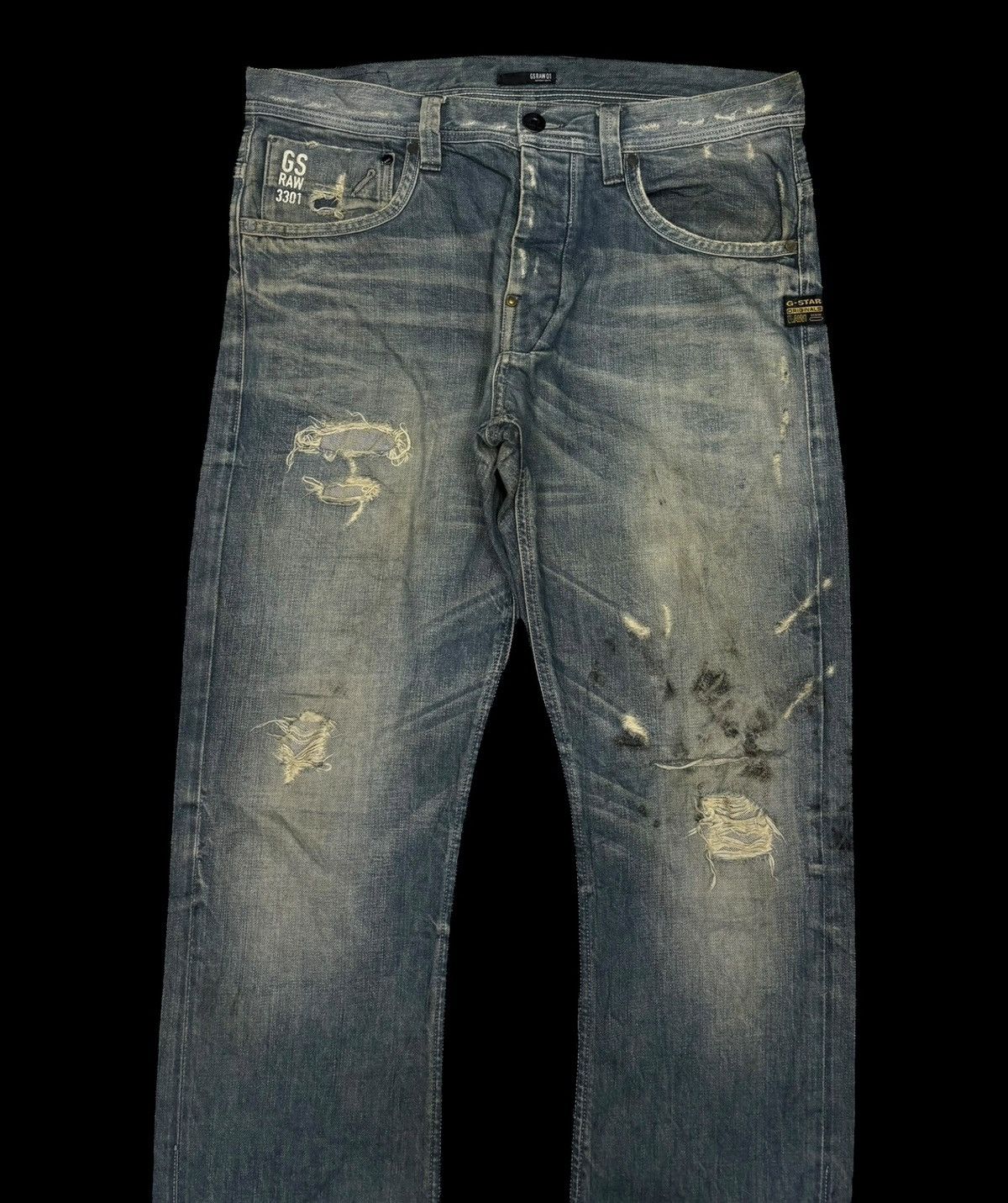 Hysteric Glamour 🔥G-STAR RAW HOMELESS DISTRESSED DENIM UNDERCOVER STYLE Size US 35 - 2 Thumbnail