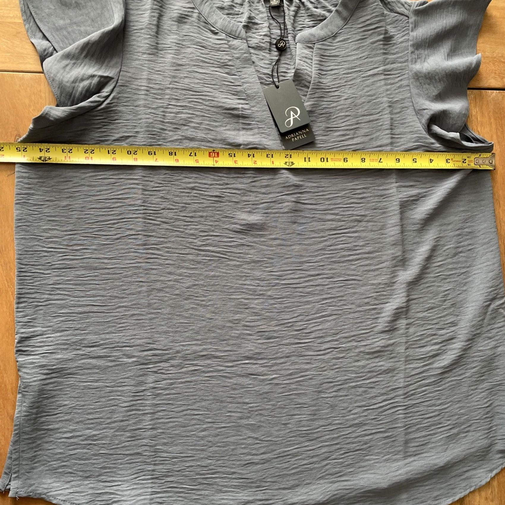 Adrianna Papell NWT Adrianna Papell Top Womens Size 1X Dusty Blue Ruffled Sleeveless Blouse Shirt Blouse Size XL / US 12-14 / IT 48-50 - 7 Thumbnail