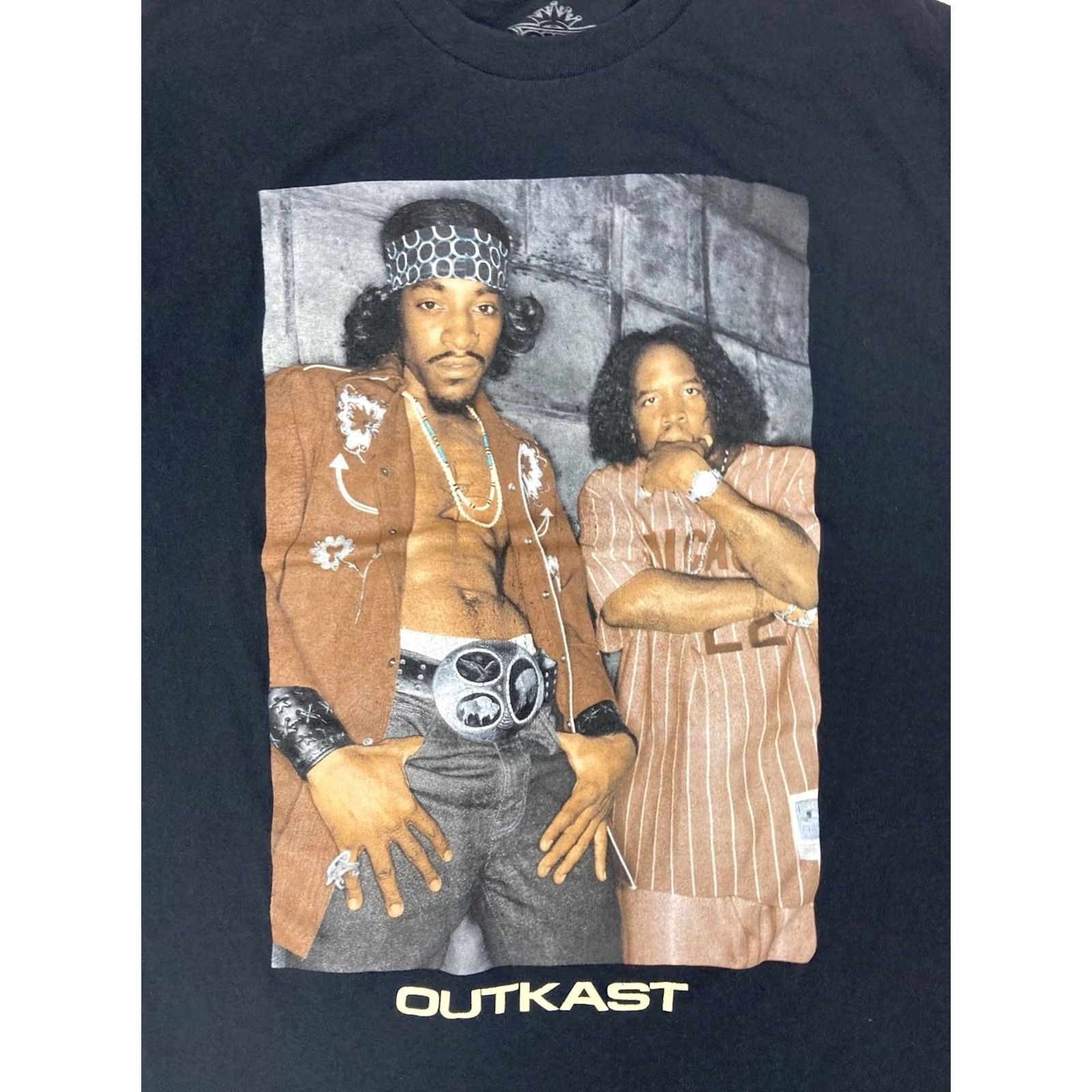 Vintage Outkast Shirt Men Medium Black Short Sleeve Crew Neck Graphic Print T-Shirt Hip Hop Music Size US M / EU 48-50 / 2 - 2 Thumbnail