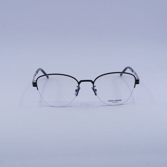 Saint Laurent Paris Saint Laurent SL M64 002 Eyeglasses Black/Silver 52mm Size ONE SIZE - 6 Thumbnail
