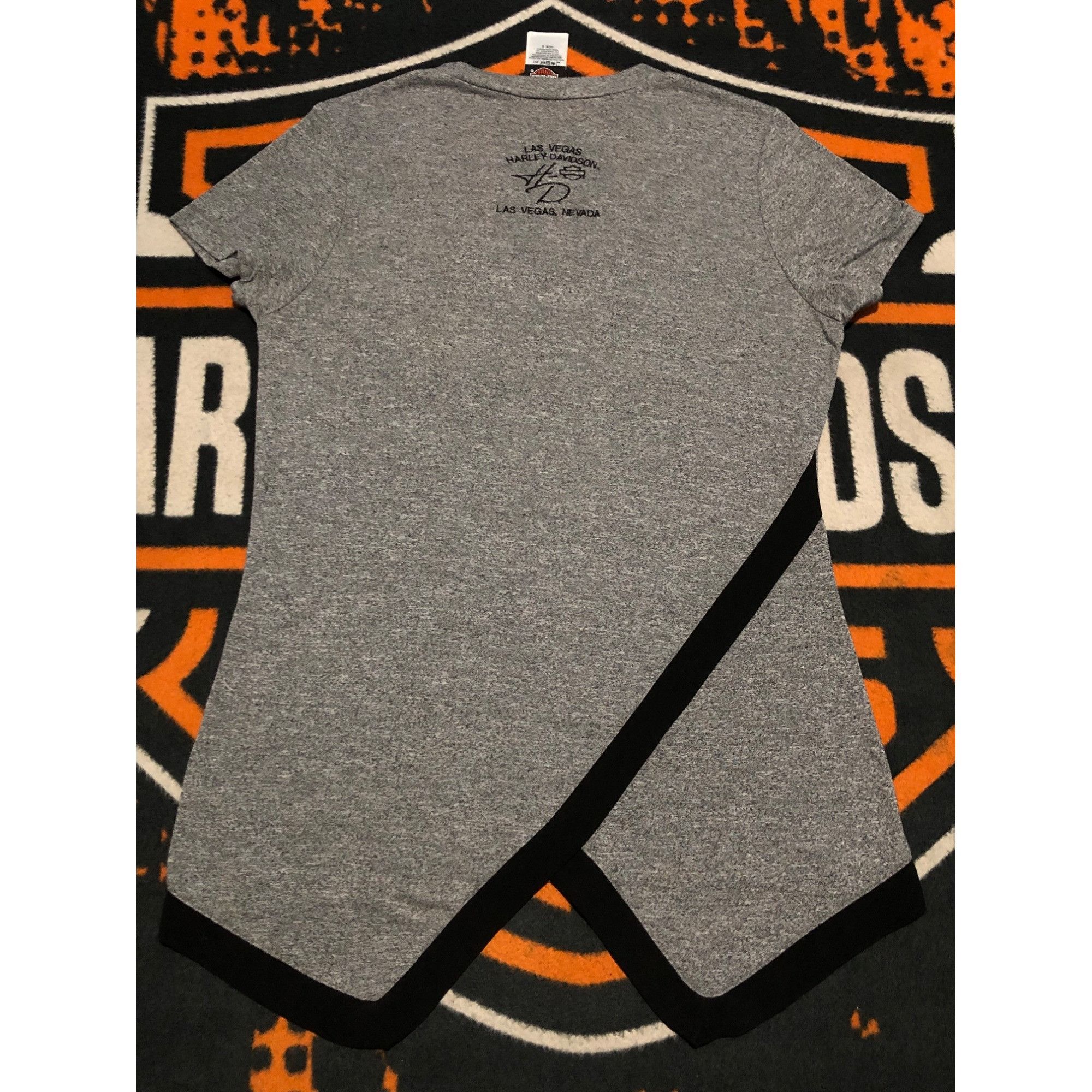 Harley Davidson Harley-Davidson Womens Gray High-Low Hem T-Shirt Size S/M Size S / US 4 / IT 40 - 3 Thumbnail