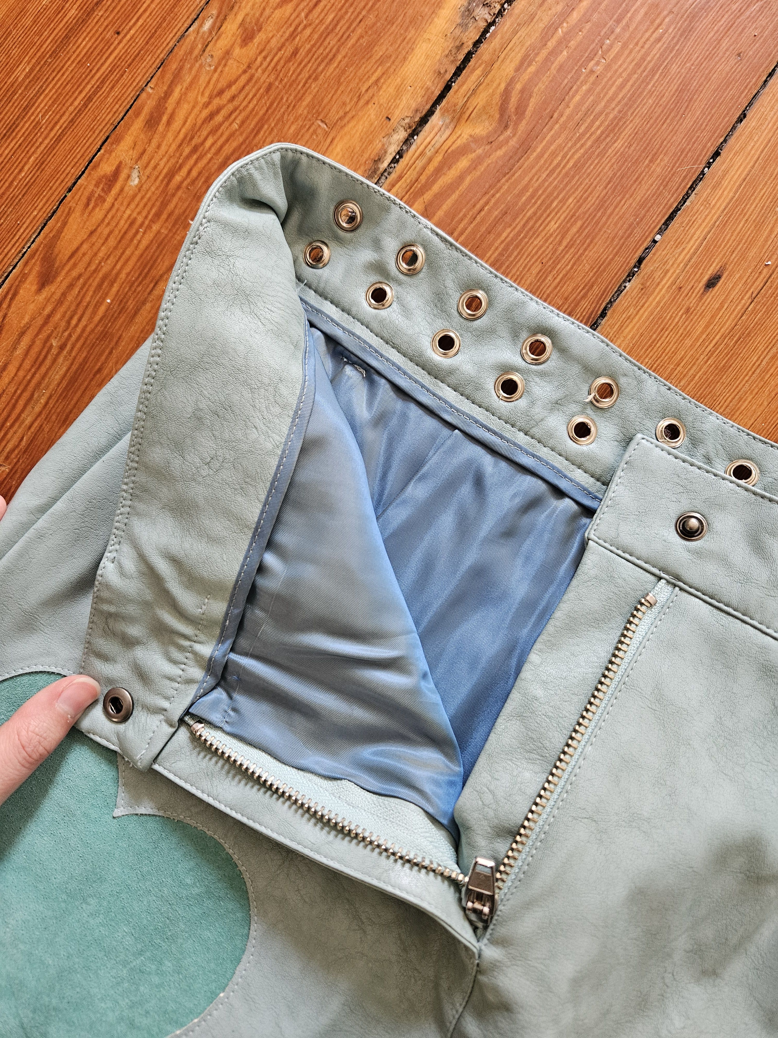 Andersson Bell Andersson Bell blue faux leather mini skirt Size 27" / US 4 / IT 40 - 3 Thumbnail