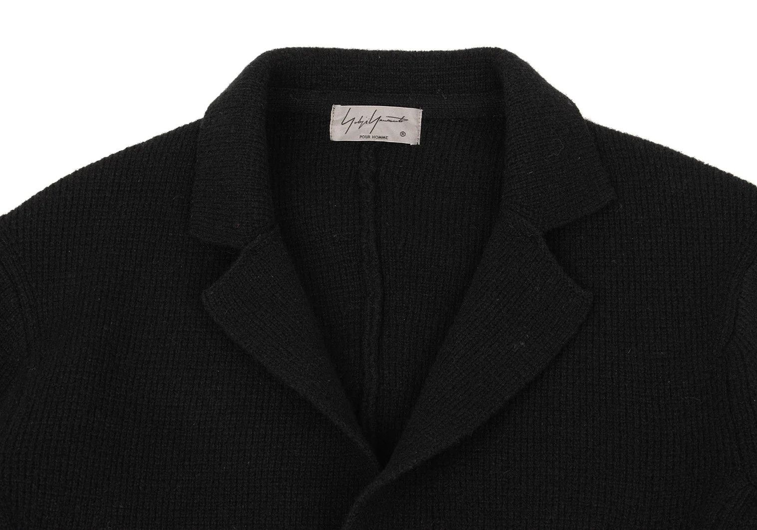 Yohji Yamamoto Yohji Yamamoto Wool Knit Blazer Black 3 Size US L / EU 52-54 / 3 - 3 Thumbnail